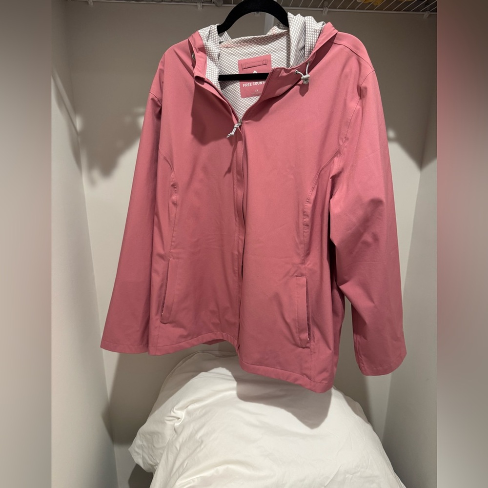 Pink windbreaker jacket